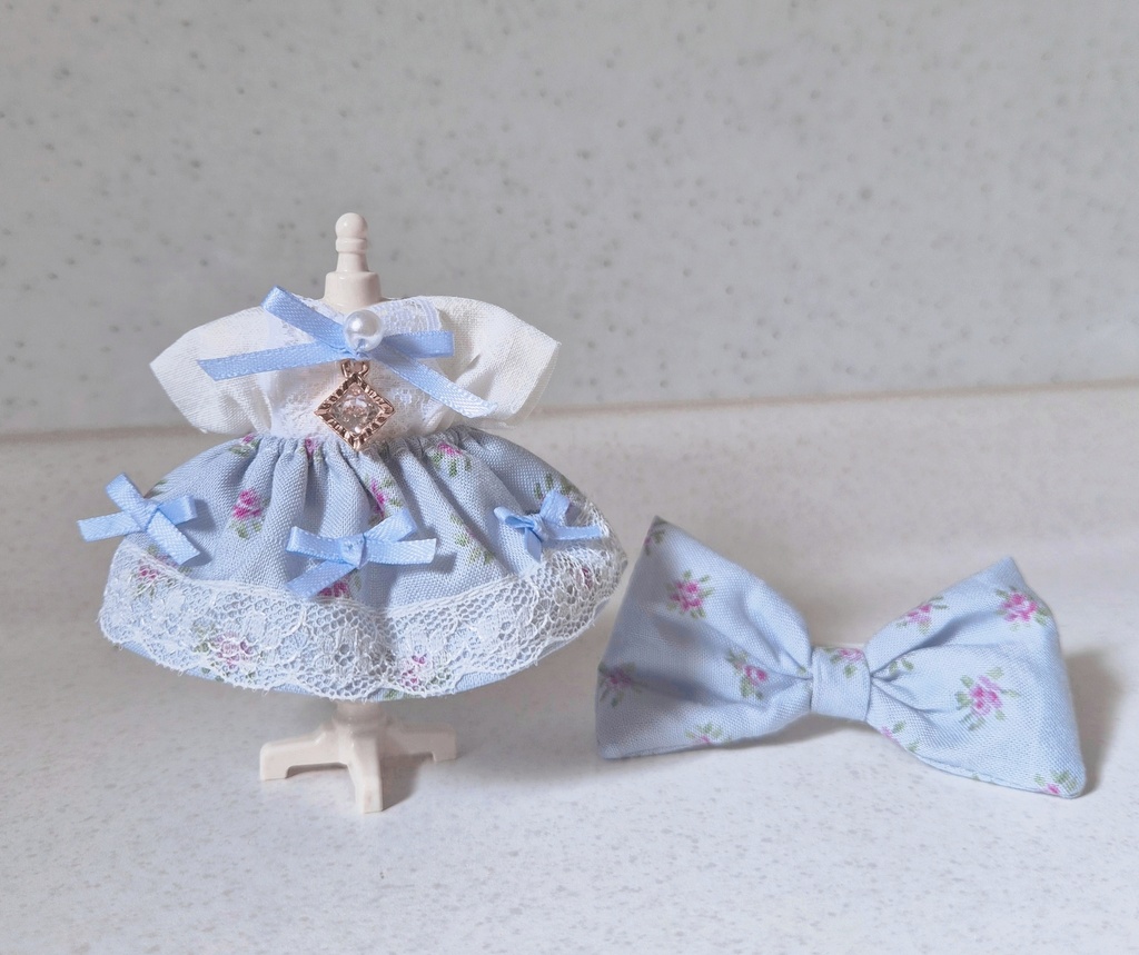 ３色展開 お花畑コーデセット 10ー12センチ/ちびぐるみぬいぐるみ用