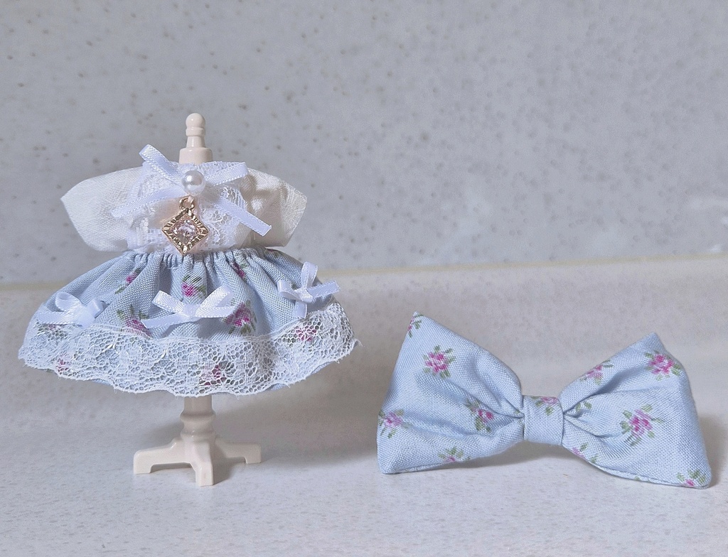 3色展開 お花畑コーデセット 10ー12センチ/ちびぐるみぬいぐるみ用