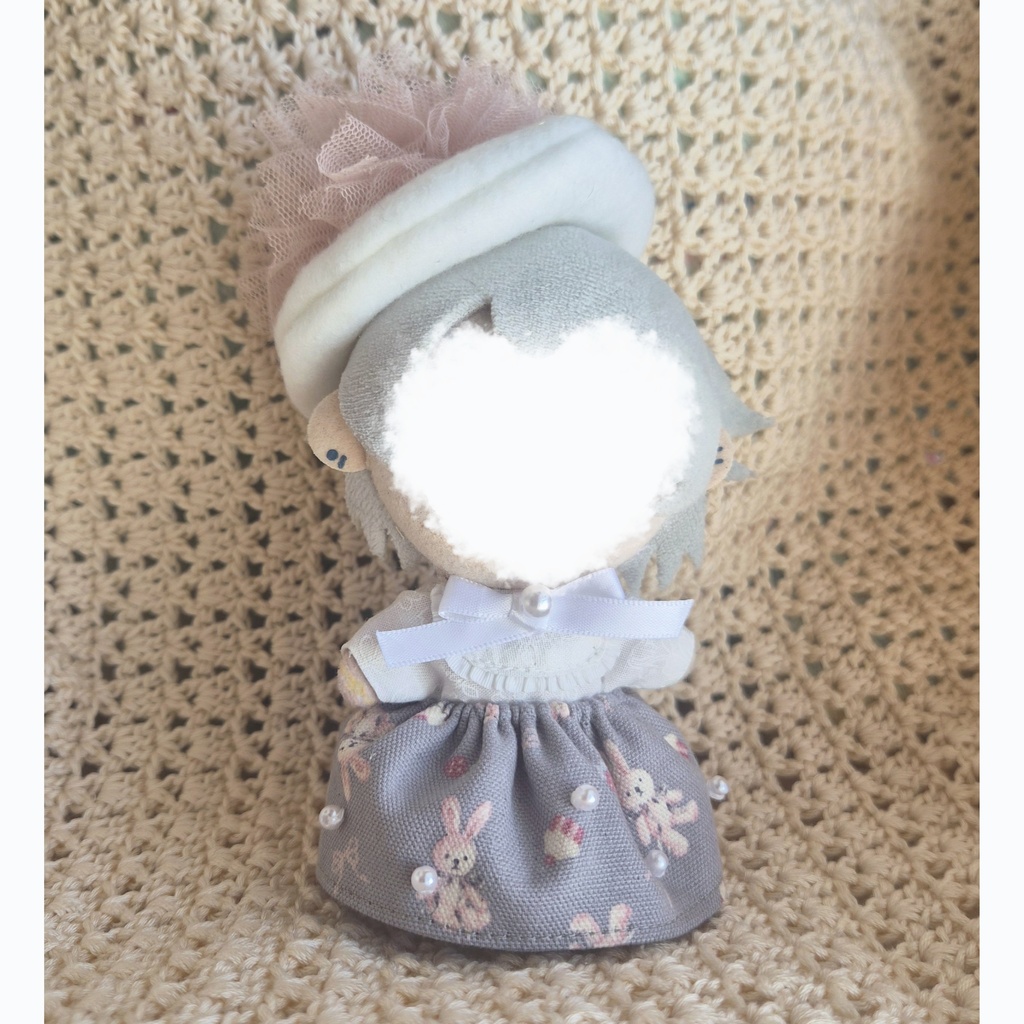 うさぎちゃんコーデ グレー 10ー12cm