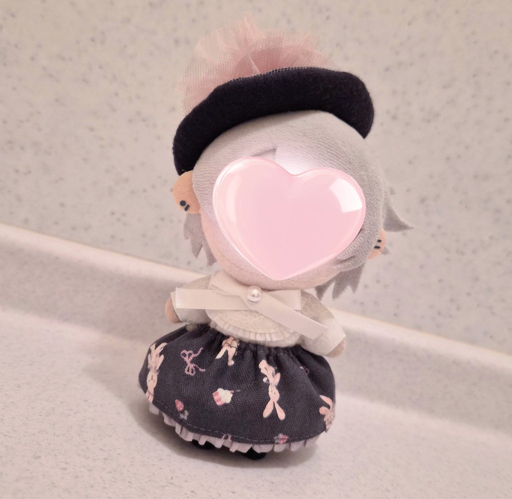 うさぎちゃんコーデセット ブラック 10ー12cm