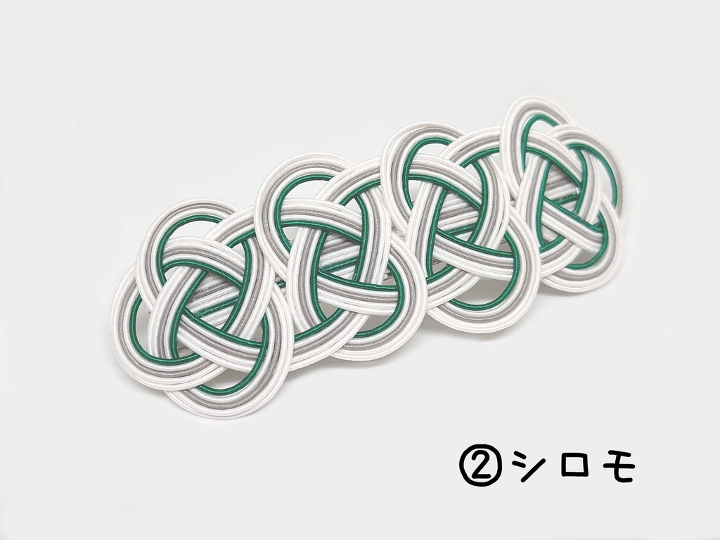 モルカーイメージの水引バレッタ