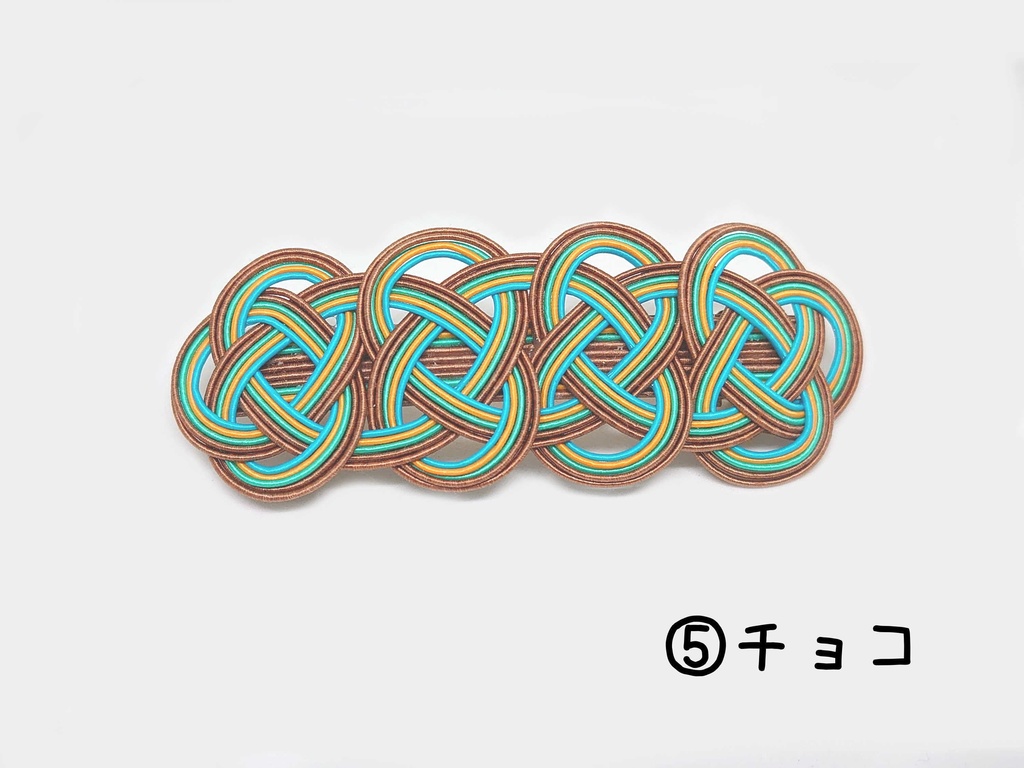 モルカーイメージの水引バレッタ