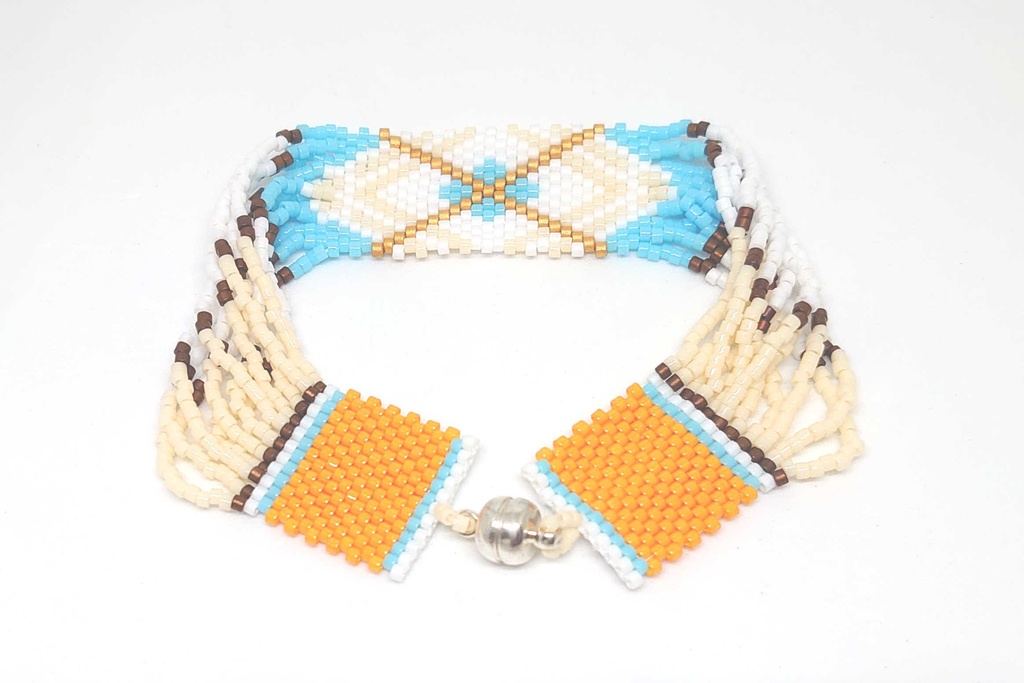 モルカーイメージのビーズステッチブレスレット