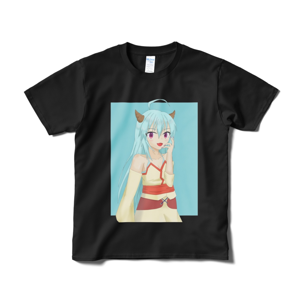 ハクミン1匹が作る ハクヤ シンプルTシャツ 黒