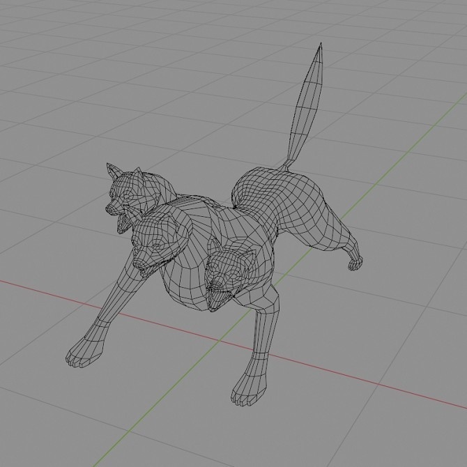 ローポリ動物素体 イヌ科 おまけつき