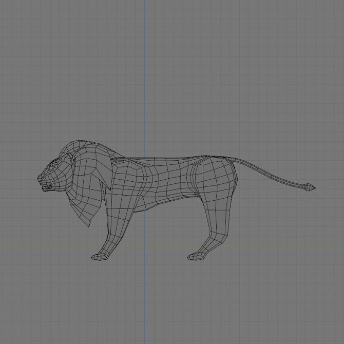 ローポリ動物素体 ネコ科