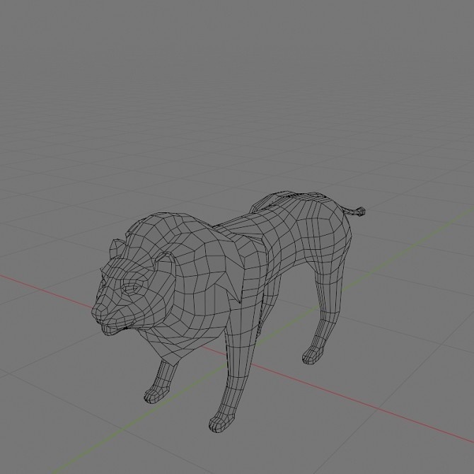 ローポリ動物素体 ネコ科