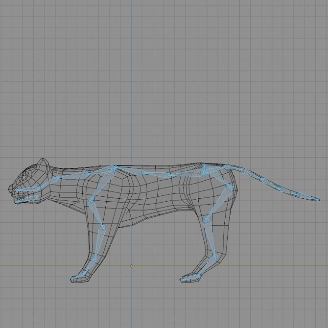 ローポリ動物素体 ネコ科