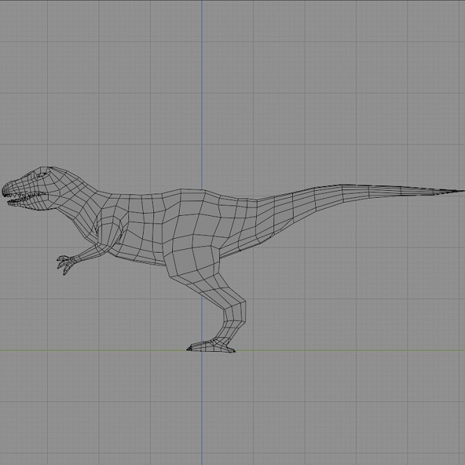 ローポリ動物素体 T-Rexタイプ