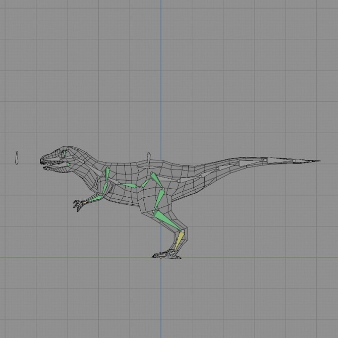 ローポリ動物素体 T-Rexタイプ
