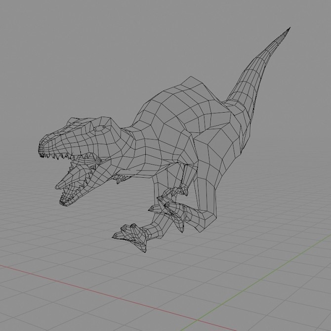 ローポリ動物素体 T-Rexタイプ