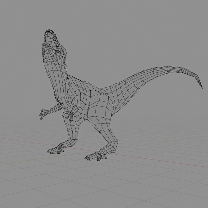ローポリ動物素体 T-Rexタイプ
