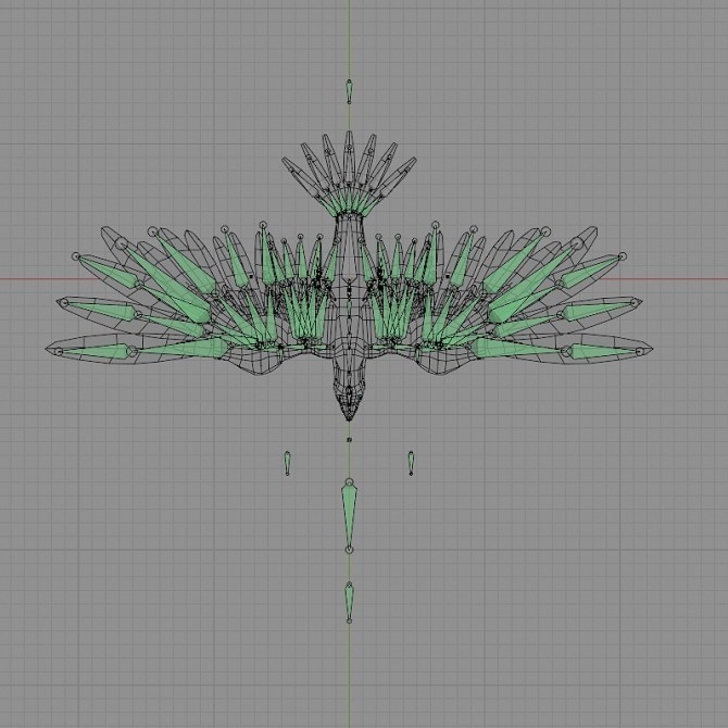 ローポリ動物素体 鳥（猛禽類）