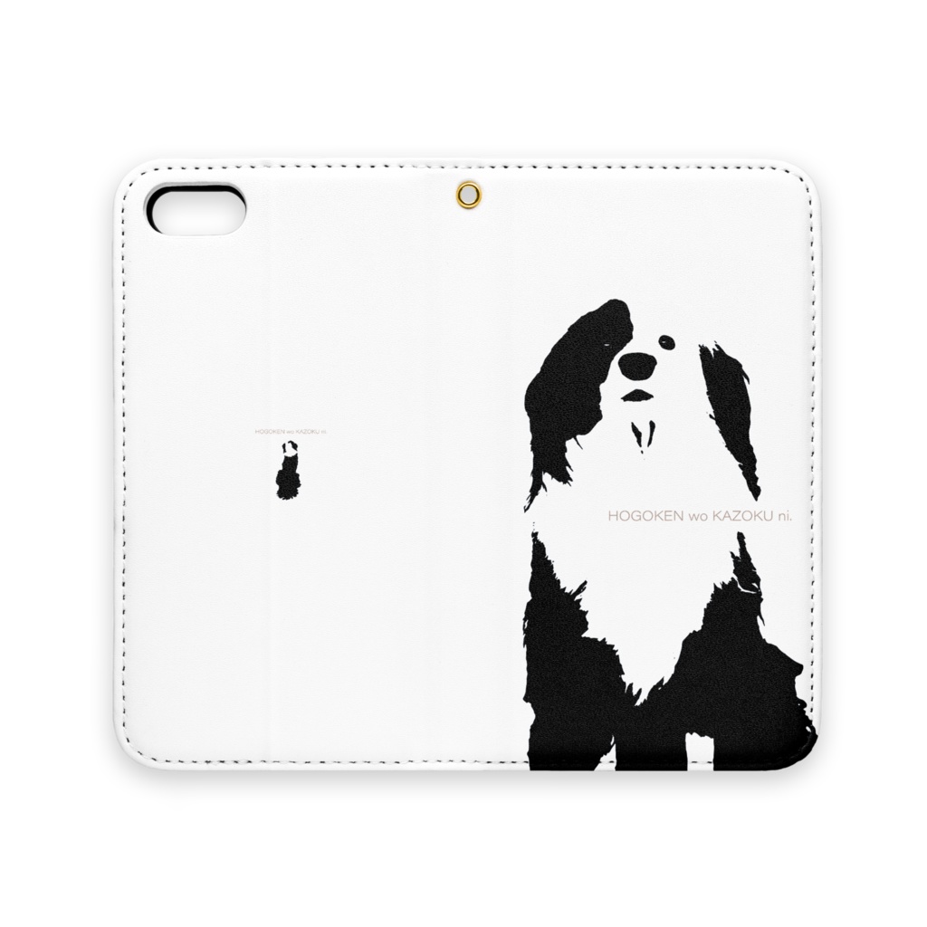 リアル凪柄 手帳型iPhoneケース(ベルトなし)