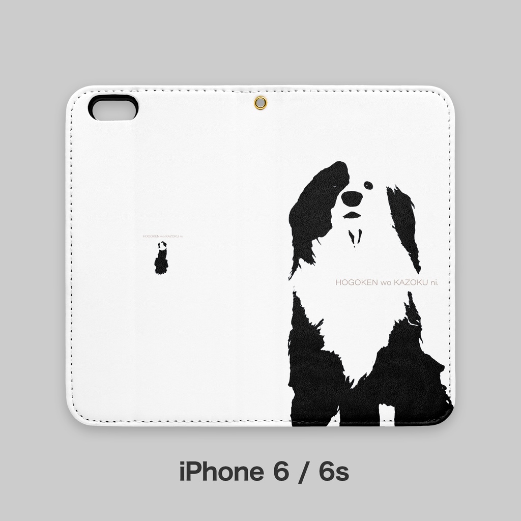 リアル凪柄 手帳型iPhoneケース(ベルトなし)