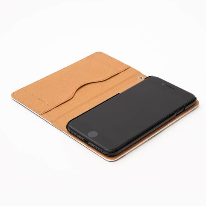 リアル凪柄 手帳型iPhoneケース(ベルトなし)