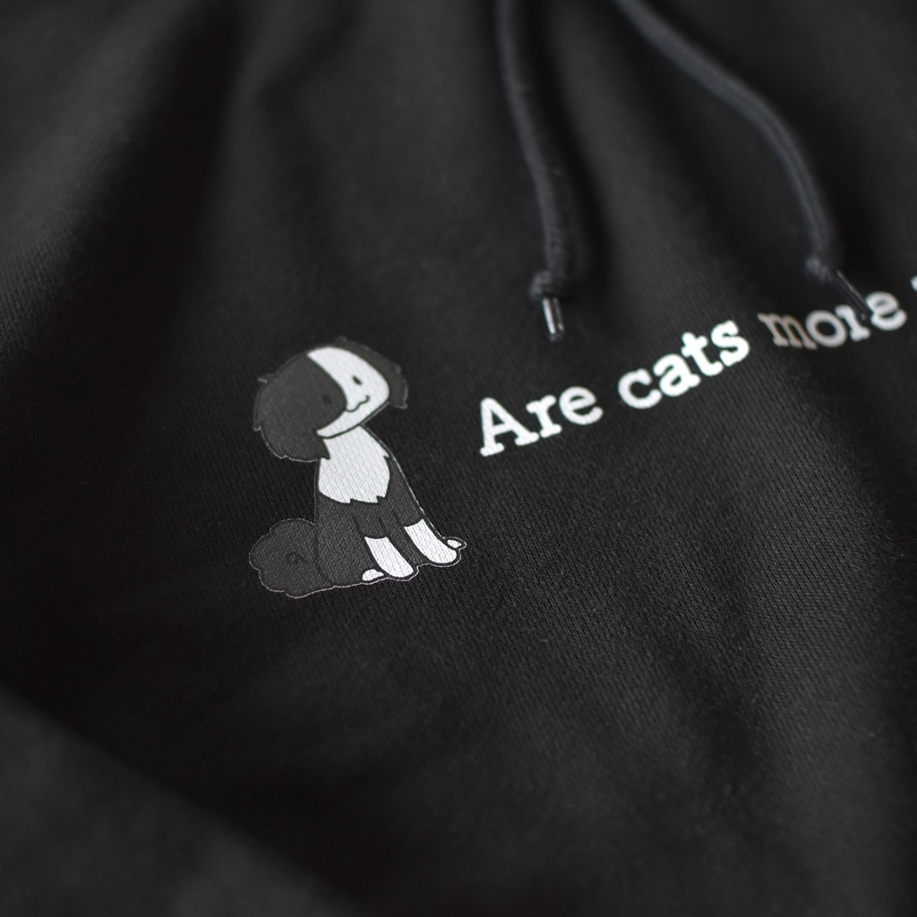 猫の時代の犬パーカー(黒)