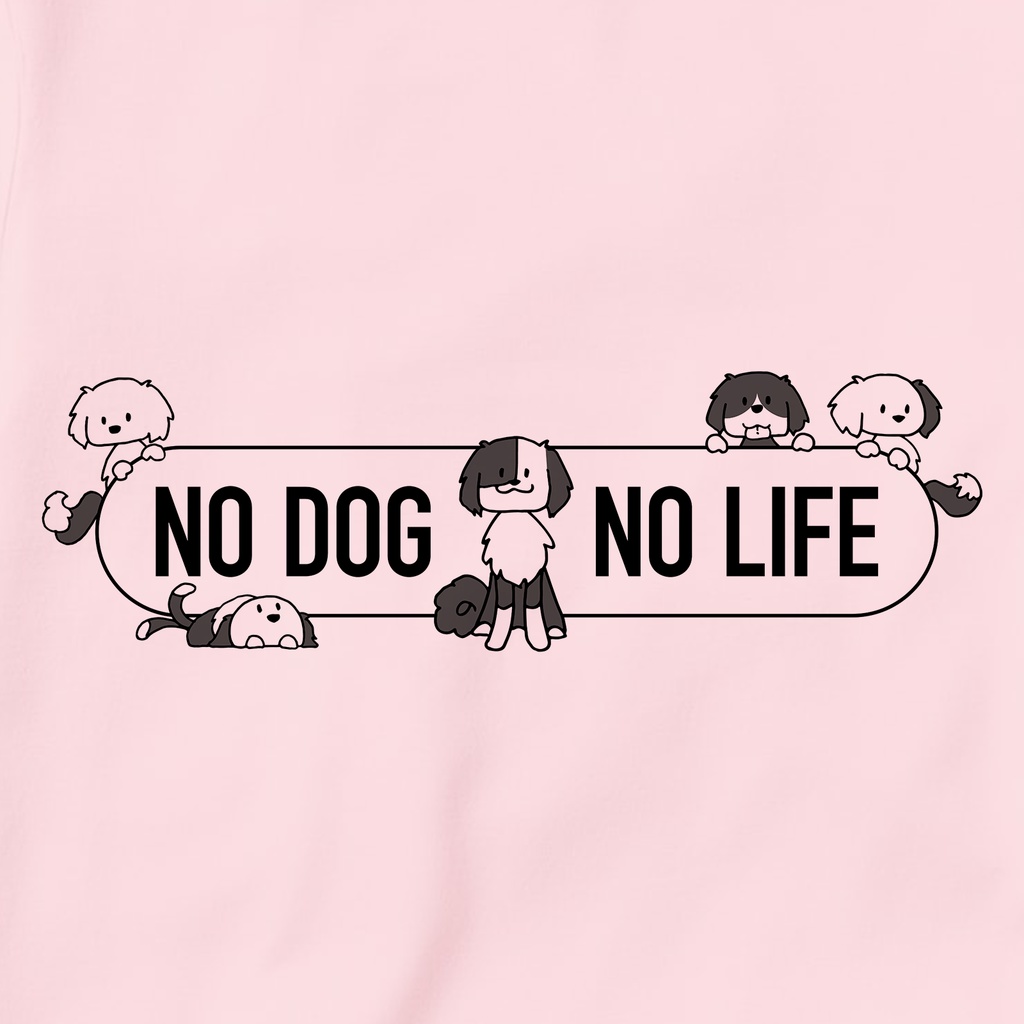 NO DOG NO LIFE 淡色ロンT(両面)