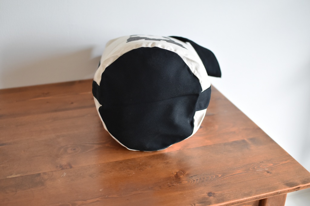 片パンダ犬柄ワンショルダートートバッグ