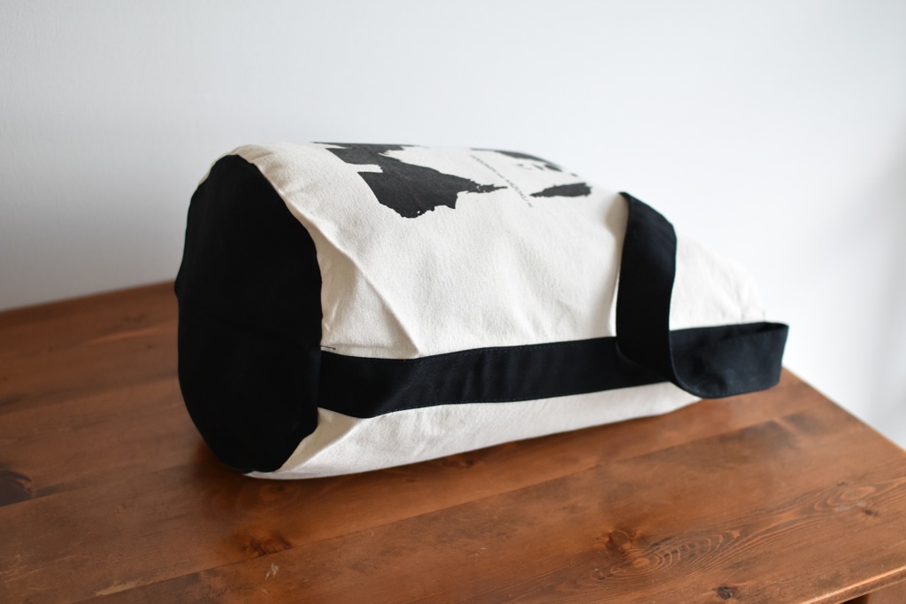 片パンダ犬柄ワンショルダートートバッグ