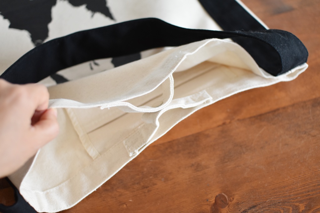 片パンダ犬柄ワンショルダートートバッグ