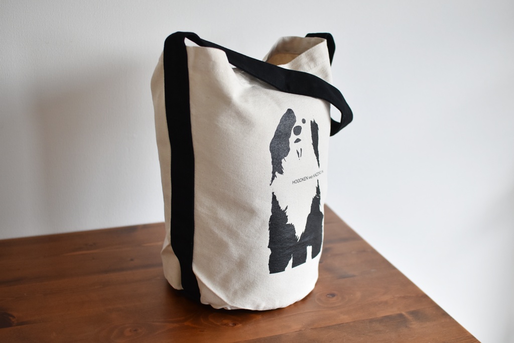 片パンダ犬柄ワンショルダートートバッグ