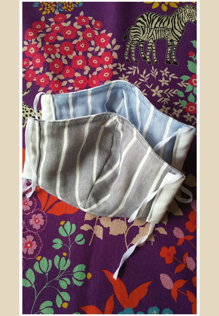 4 布マスク ハンドメイド ノーズワイヤー入り