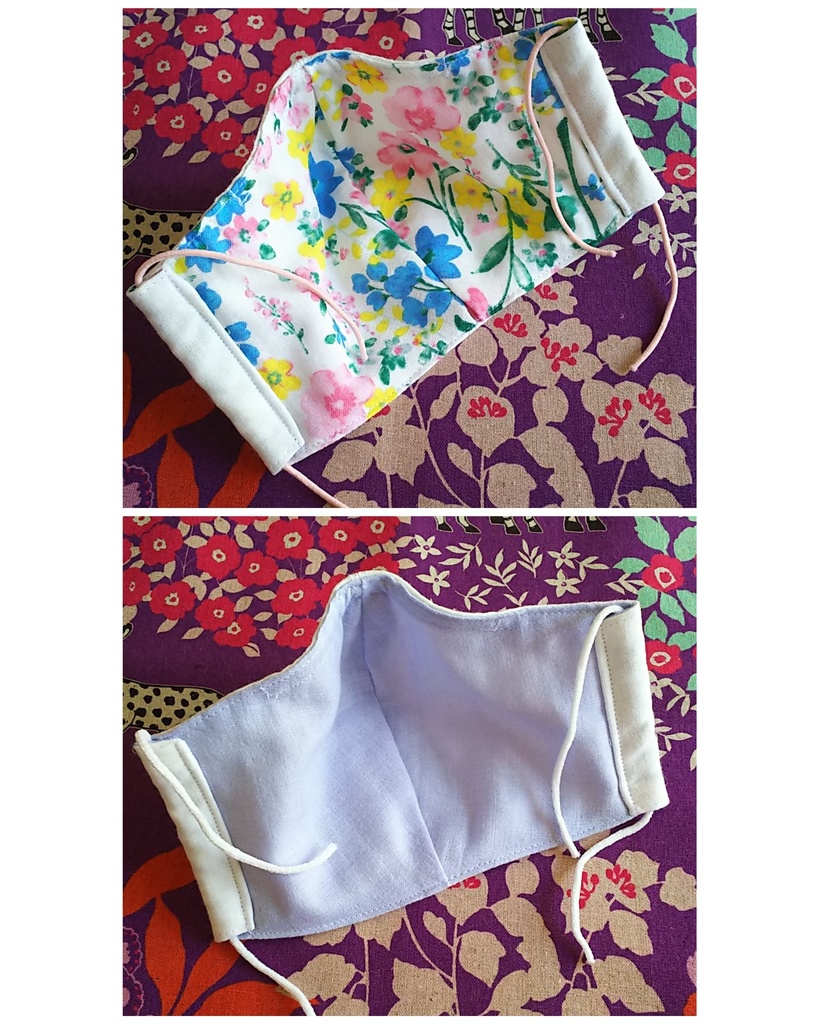 11 抗菌・防臭 布マスク ハンドメイド ノーズワイヤー入り 2枚組