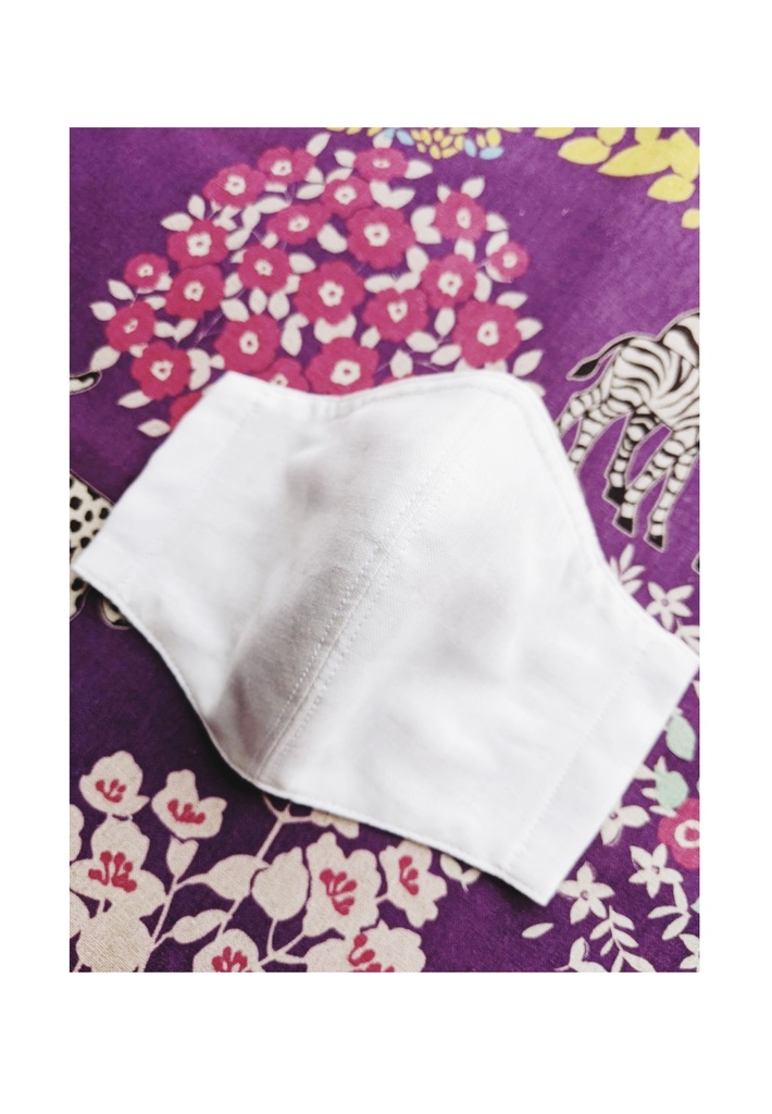 12 布マスク ハンドメイド ノーズワイヤー入り 同色2枚組