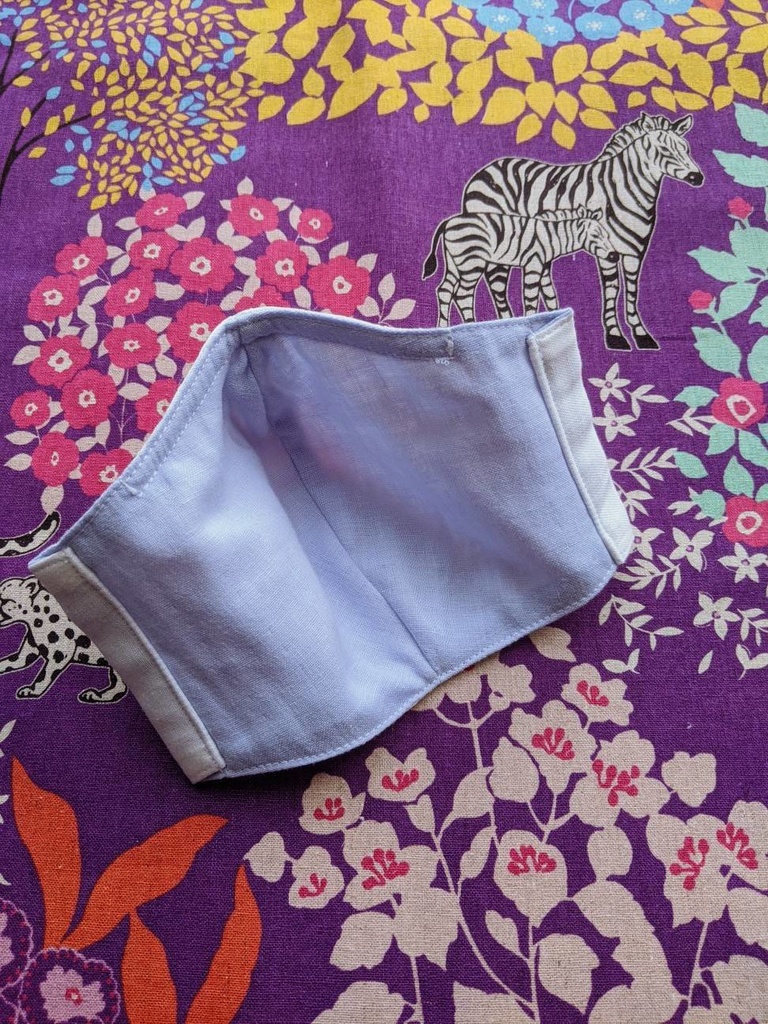 12 布マスク ハンドメイド ノーズワイヤー入り 同色2枚組