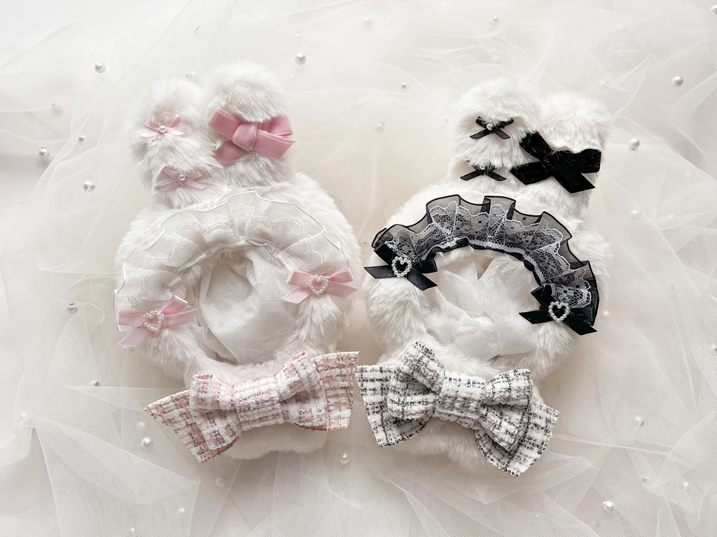 ちびぐるみ用 11cm ぬい服 うさ耳 2着セット