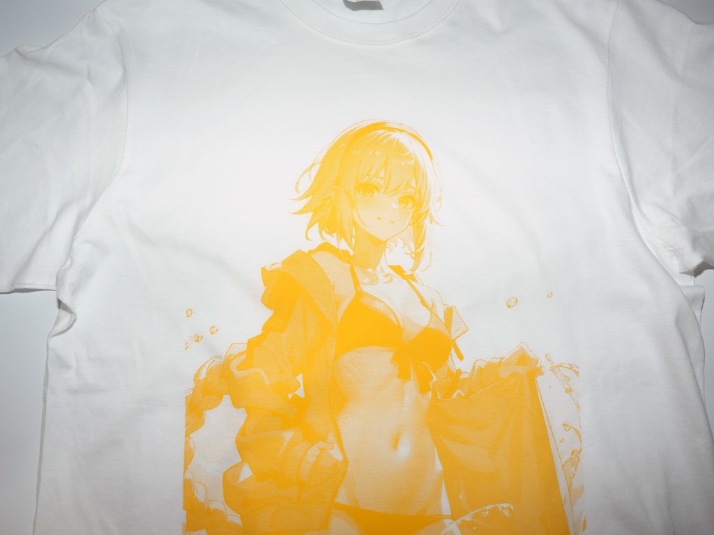 【無料サンプル】水着ジャンヌダルク手刷りTシャツ【Lサイズ】