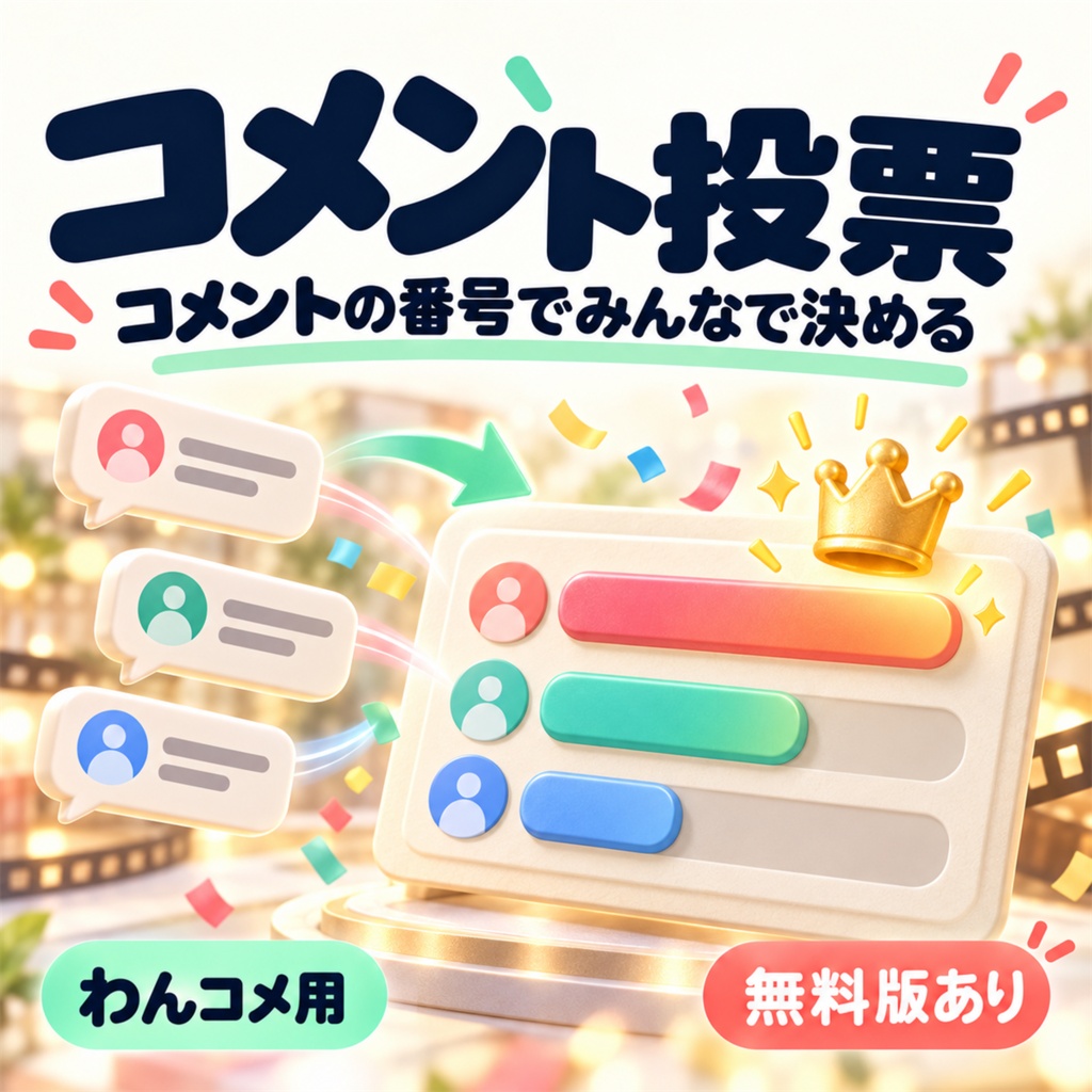 【わんコメ】コメントの番号でみんなで決める「コメント投票」【無料版あり】