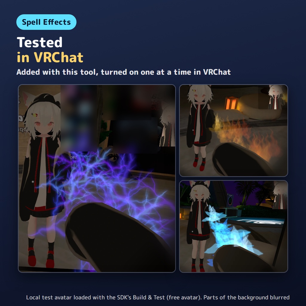 【無料お試し版あり】手から呪文を出すやつ Spell Effects 炎・氷・雷【VRChat/Unity】