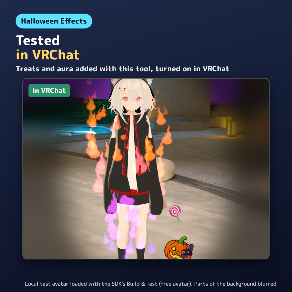 【ハロウィン特価300円】ハロウィンのエフェクトを出すやつ Halloween Effects お菓子とオーラ【VRChat/Unity】