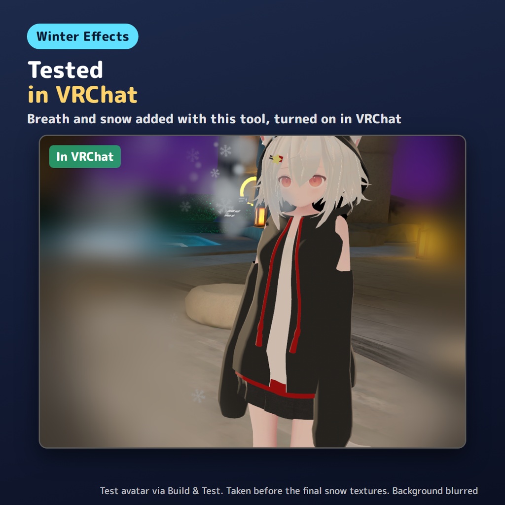【無料お試し版あり】冬のエフェクトを出すやつ Winter Effects 白い吐息と雪【VRChat/Unity】