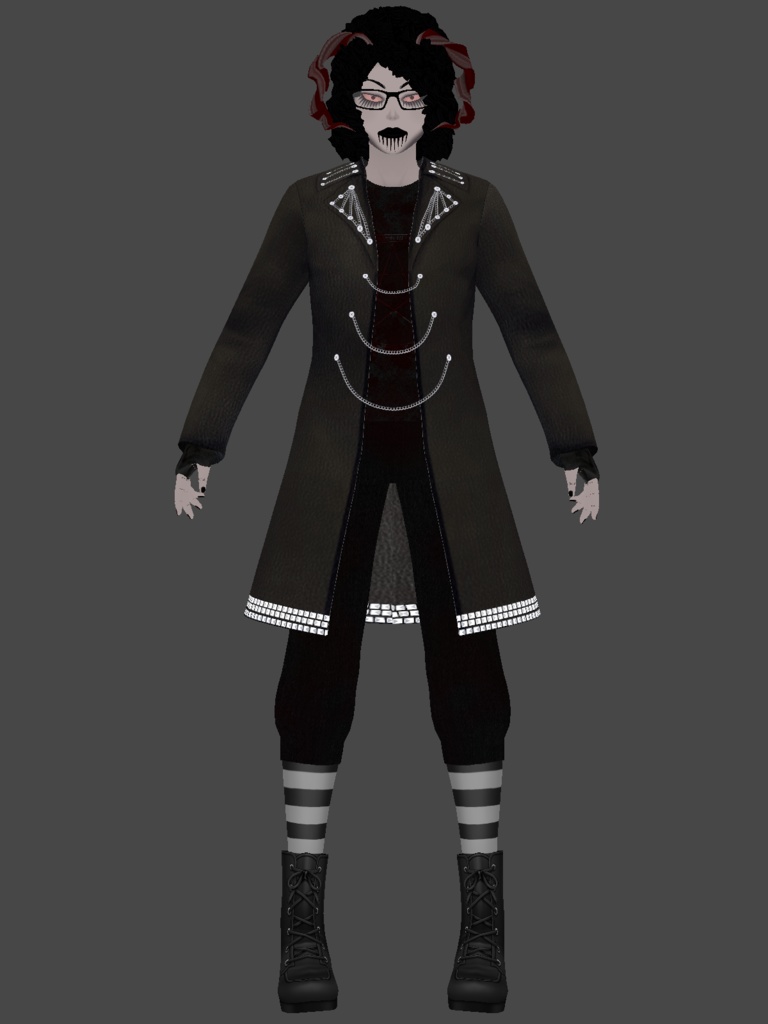 Gothic Leather Trench Coat