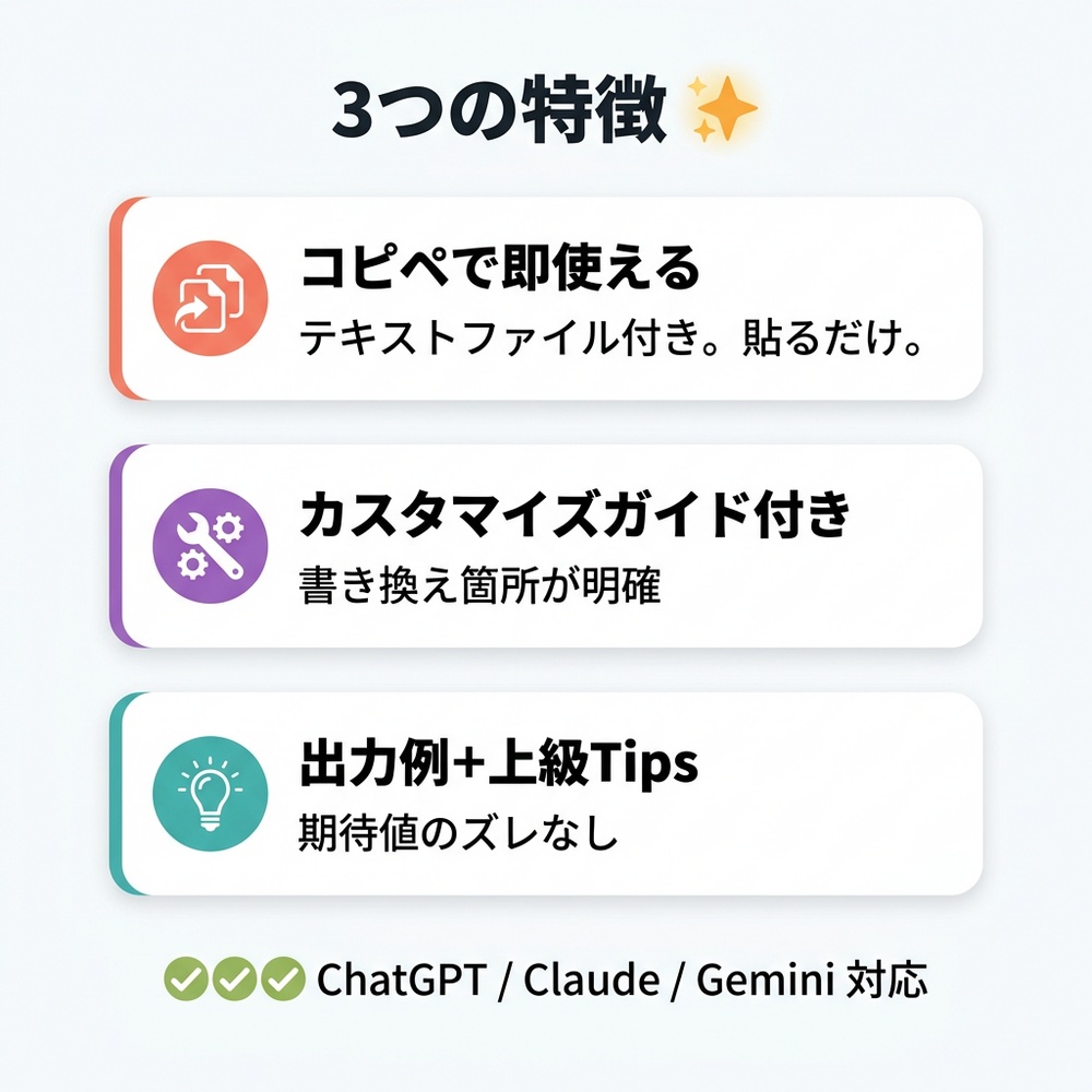 ✅ 実務プロンプト30本(PDF 38ページ) ✅ コピペ用テキストファイル(そのままAIに貼るだけ)