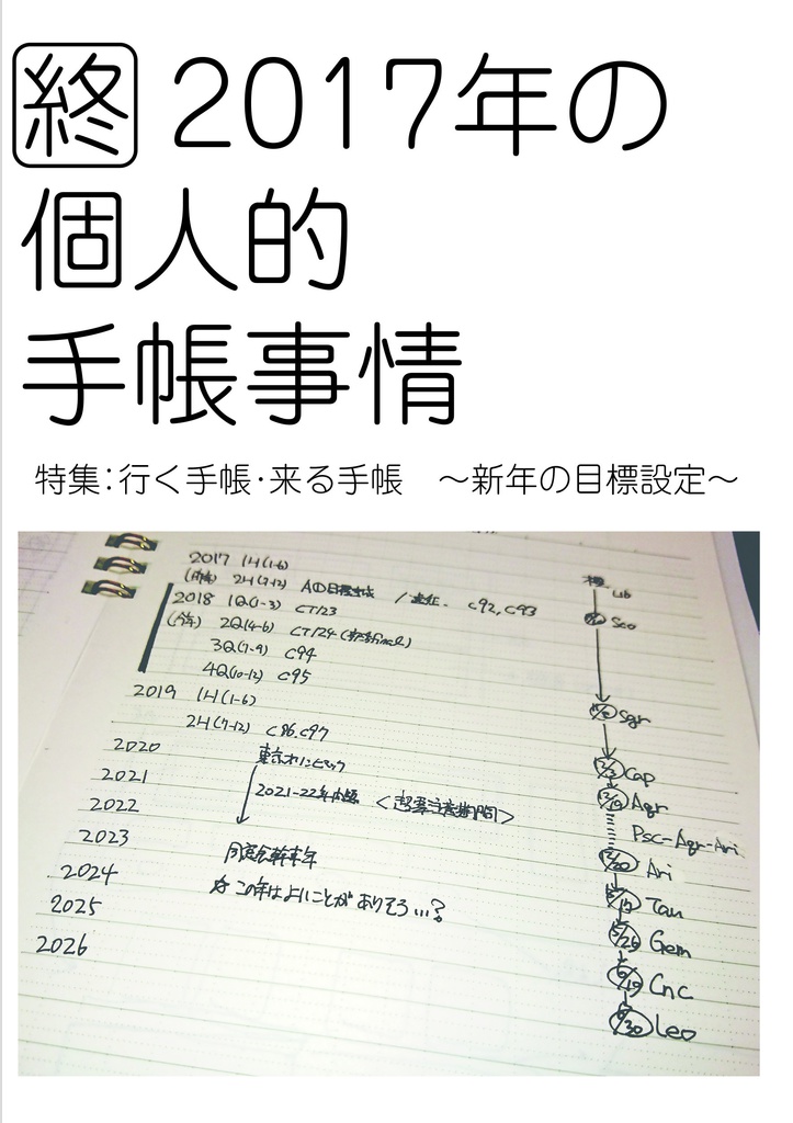 〔終〕2017年の個人的手帳事情
