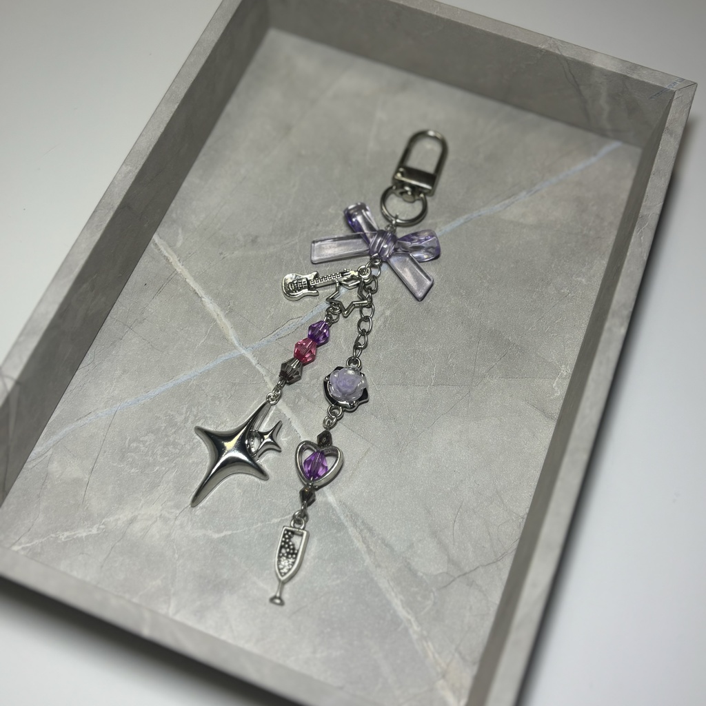 【非公式】🥂✨ にじさんじ 不破湊 さんモチーフ ビーズストラップ ビーズキーホルダー 概念チャーム