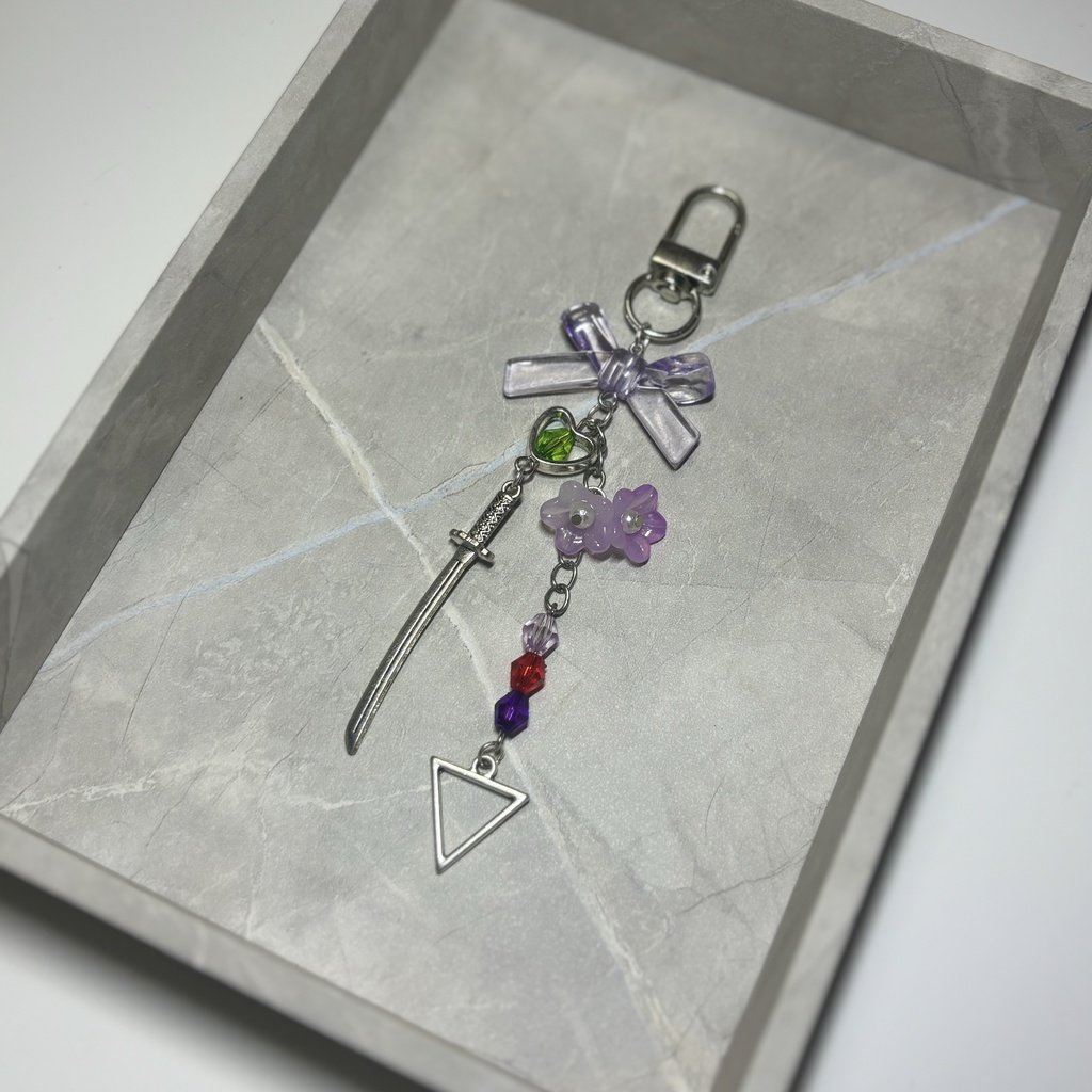 【非公式】⚔️ にじさんじ 剣持刀也 さんモチーフ ビーズストラップ ビーズキーホルダー 概念チャーム