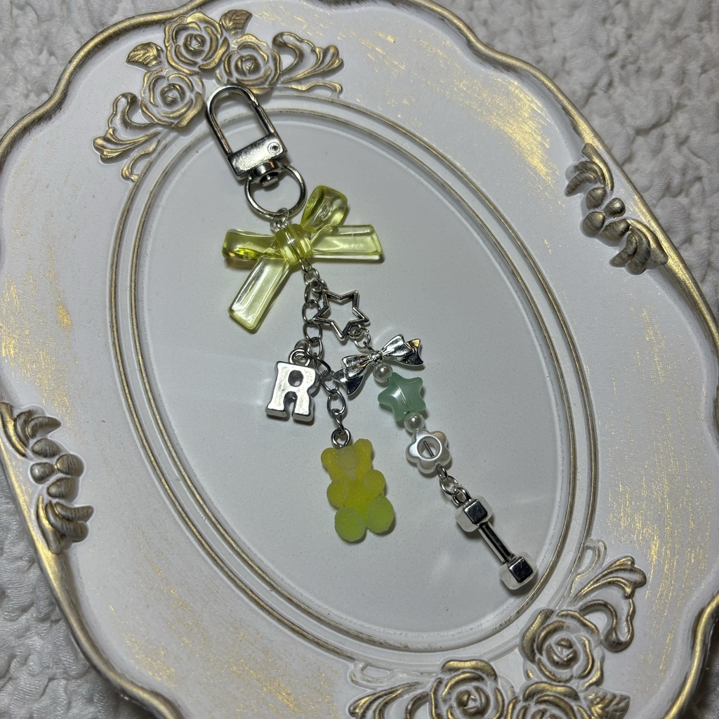 【非公式】にじさんじ Oriens モチーフ ビーズストラップ ビーズキーホルダー 概念チャーム オリエンス 🤝🍱🦖🌩️🦒🐝🤣