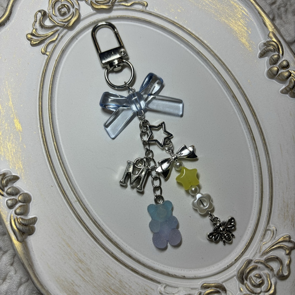 【非公式】にじさんじ Oriens モチーフ ビーズストラップ ビーズキーホルダー 概念チャーム オリエンス 🤝🍱🦖🌩️🦒🐝🤣