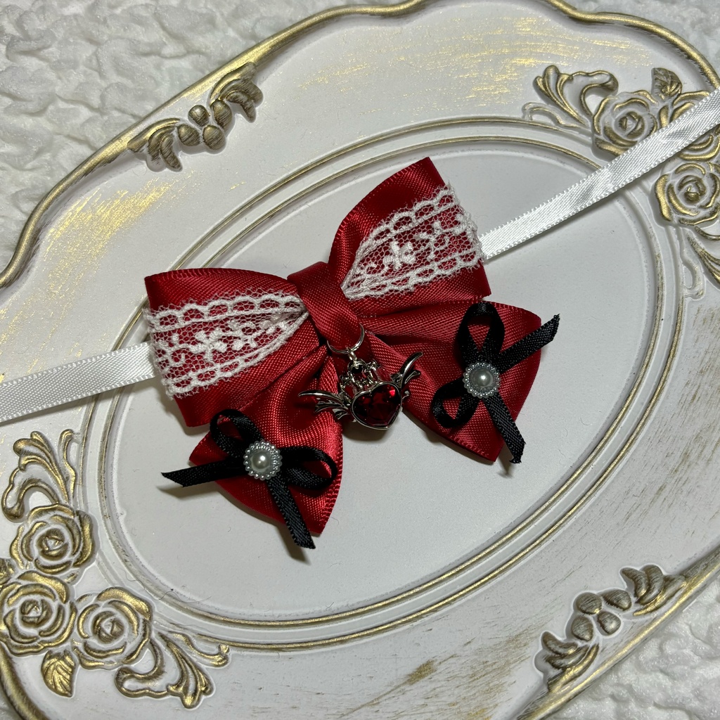 にじぱぺっと リボンチョーカー 10cmぬい ChroNoiR モチーフ