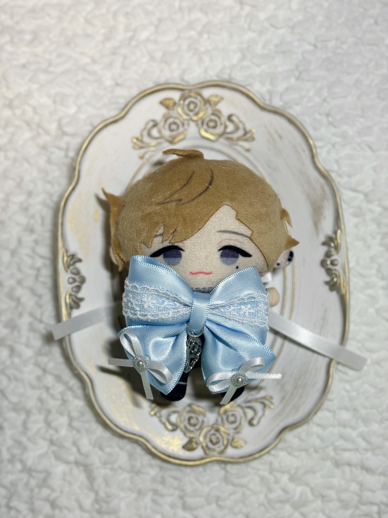 にじぱぺっと リボンチョーカー 10cmぬい ChroNoiR モチーフ