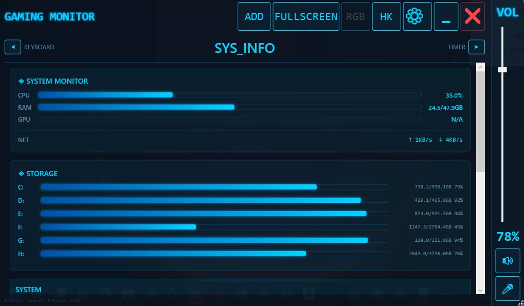 GamingMonitor - タッチパネルDeck化ツール -