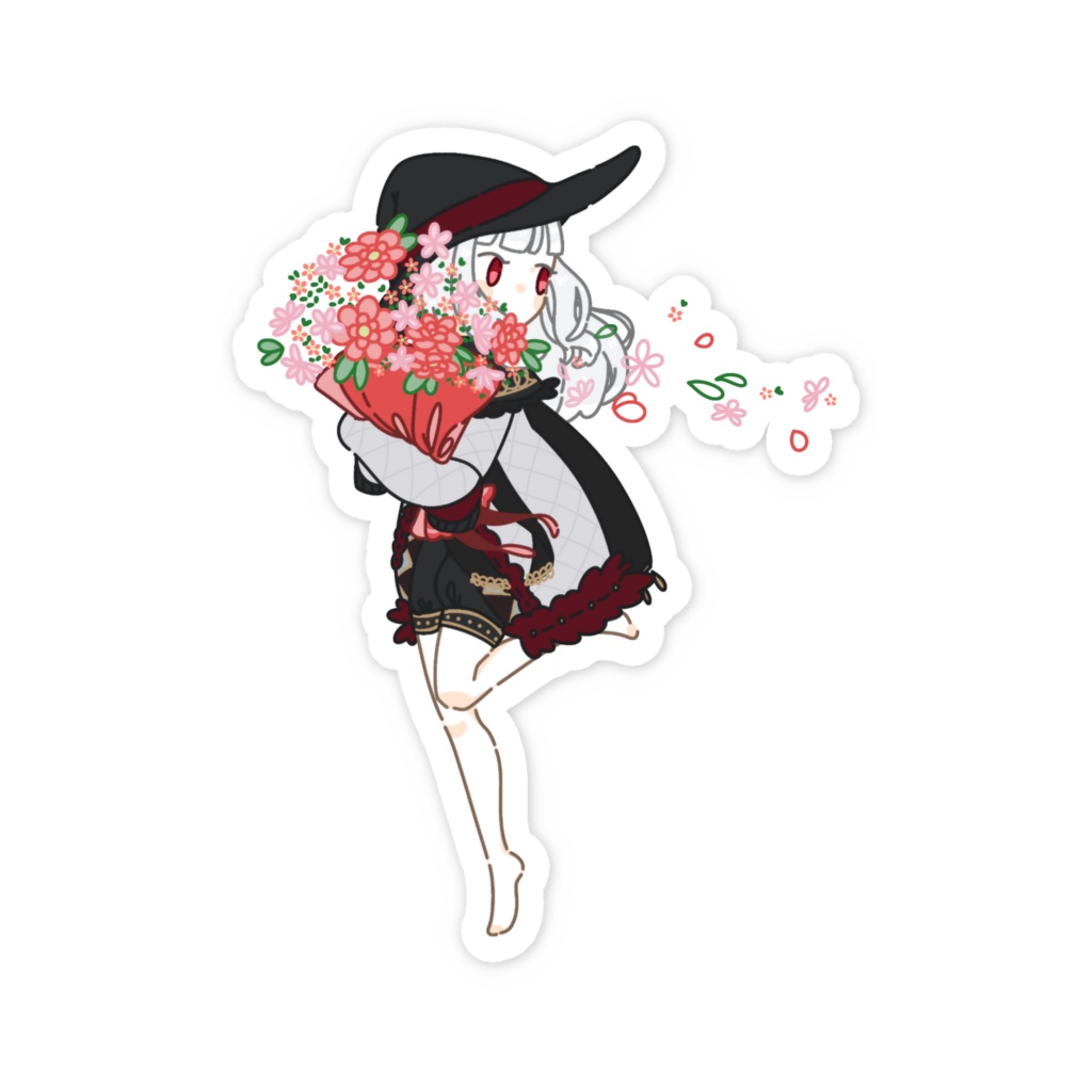 【スマホステッカー】花束クローリク