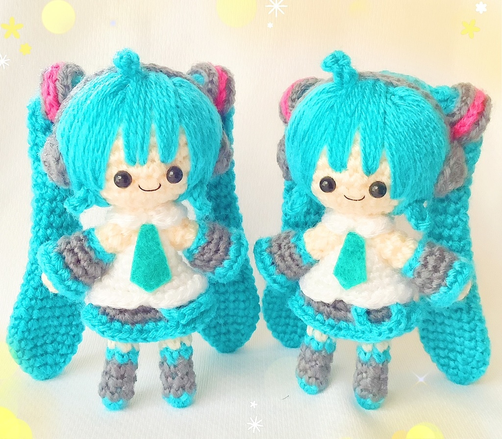 ちびミクさんズのあみぐるみ