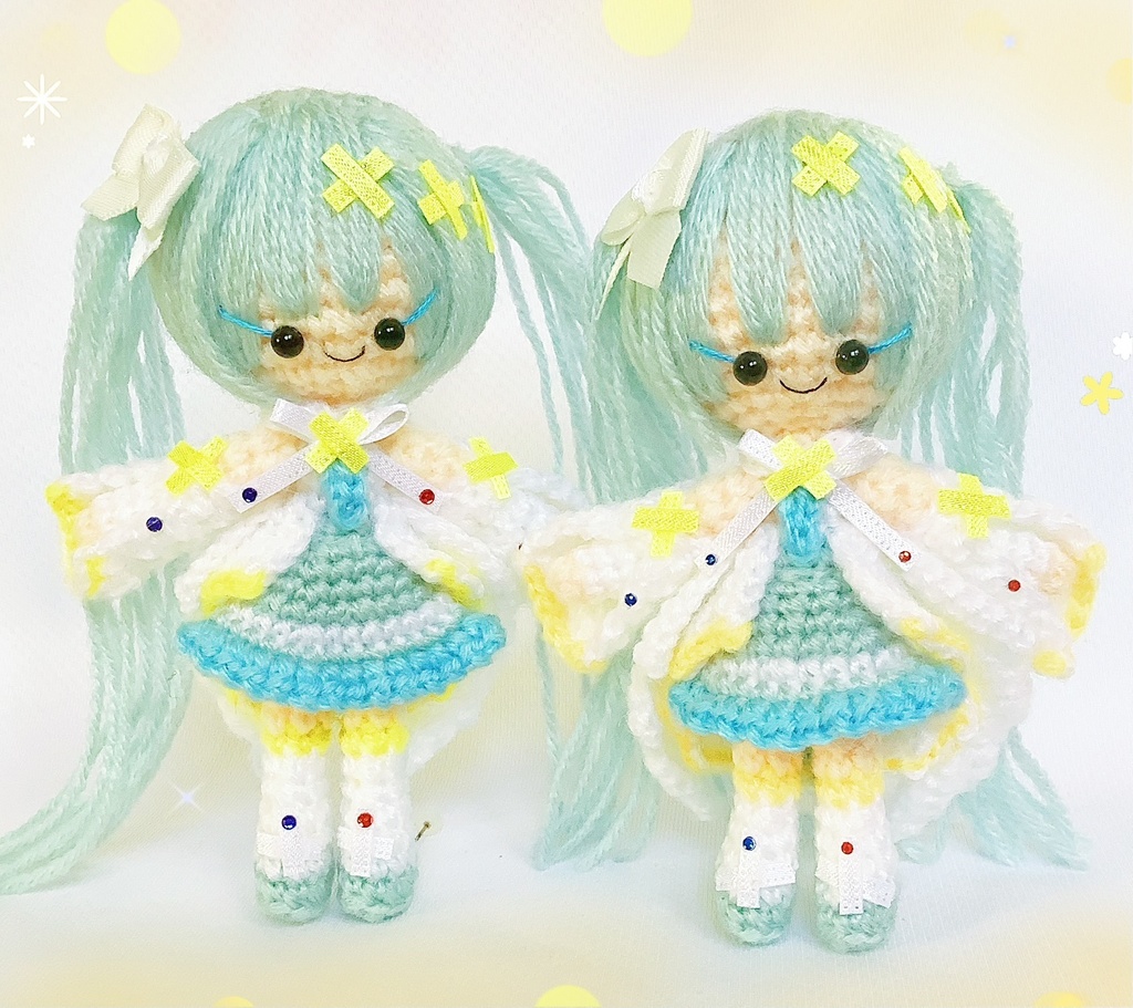 窓ミクさんのあみぐるみ