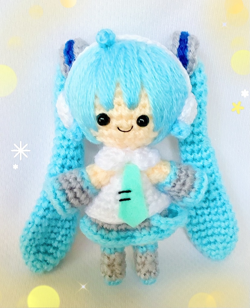 ちび雪ミクちゃんのあみぐるみ